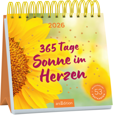 Postkartenkalender 365 Tage Sonne im Herzen 2026