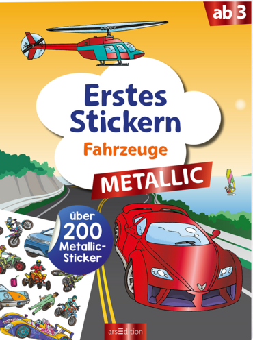 Erstes Stickern Metallic – Fahrzeuge 