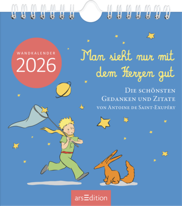 Wandkalender Man sieht nur mit dem Herzen gut 2026