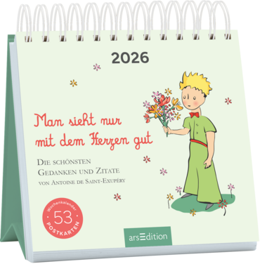 Postkartenkalender Man sieht nur mit dem Herzen gut 2026