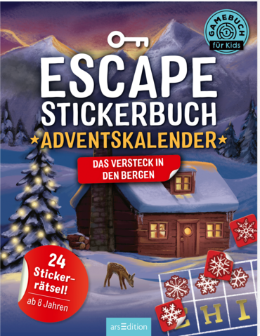 Escape-Stickerbuch – Adventskalender – Das Versteck in den Bergen