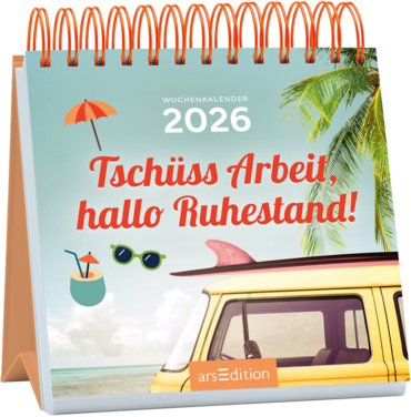 Mini-Wochenkalender Tschüss Arbeit, hallo Ruhestand! 2026