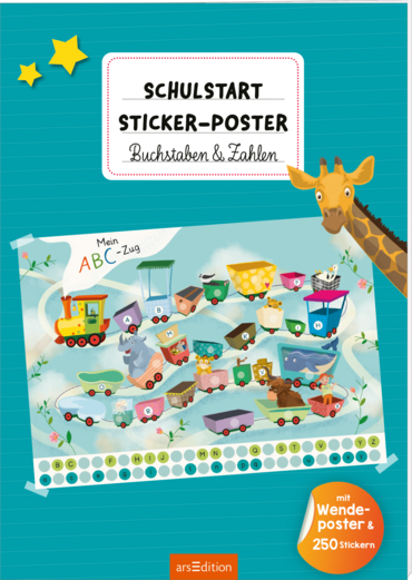 Schulstart-Sticker-Poster Buchstaben & Zahlen