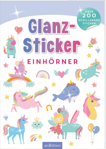 Glanz-Sticker – Einhörner