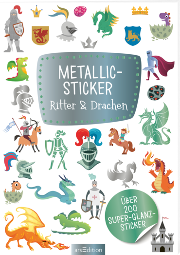 Metallic-Sticker – Ritter & Drachen