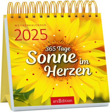 Mini-Wochenkalender 365 Tage Sonne im Herzen 2025