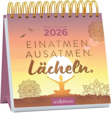Mini-Wochenkalender Einatmen. Ausatmen. Lächeln. 2026