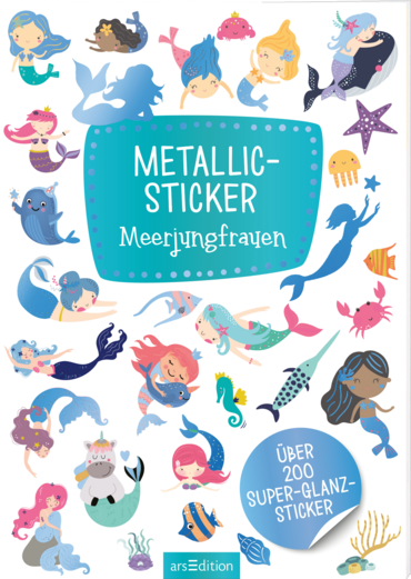 Metallic-Sticker – Meerjungfrauen