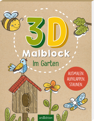 3D-Malblock – Im Garten