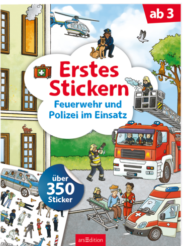 Erstes Stickern – Feuerwehr und Polizei im Einsatz