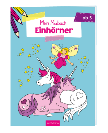 Malbuch ab 5 Jahren - Einhörner