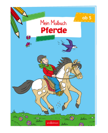 Malbuch ab 5 Jahren - Pferde