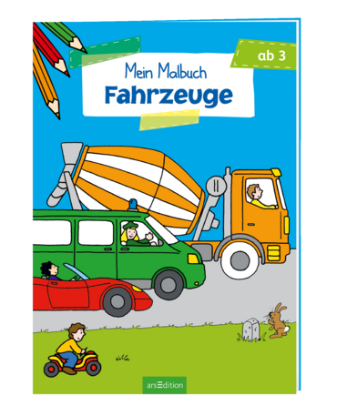 Mein Malbuch ab 3 Jahren - Fahrzeuge 