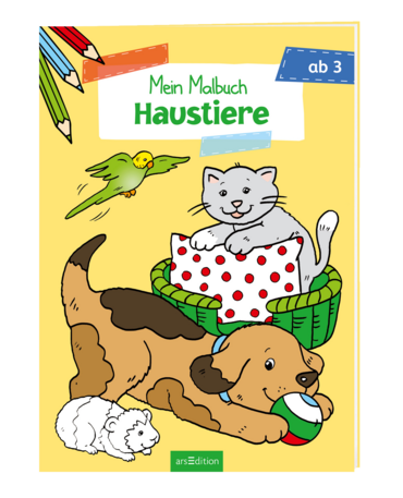Mein Malbuch ab 3 Jahren - Haustiere 