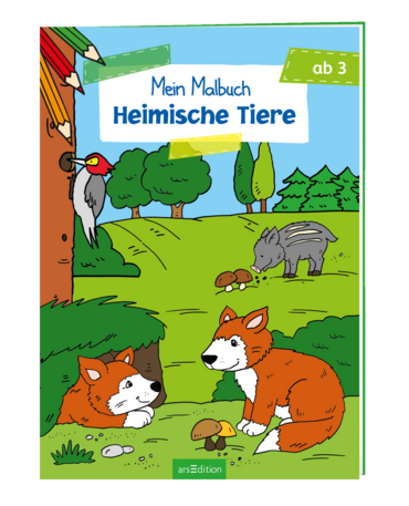 Mein Malbuch ab 3 Jahren - Heimische Tiere